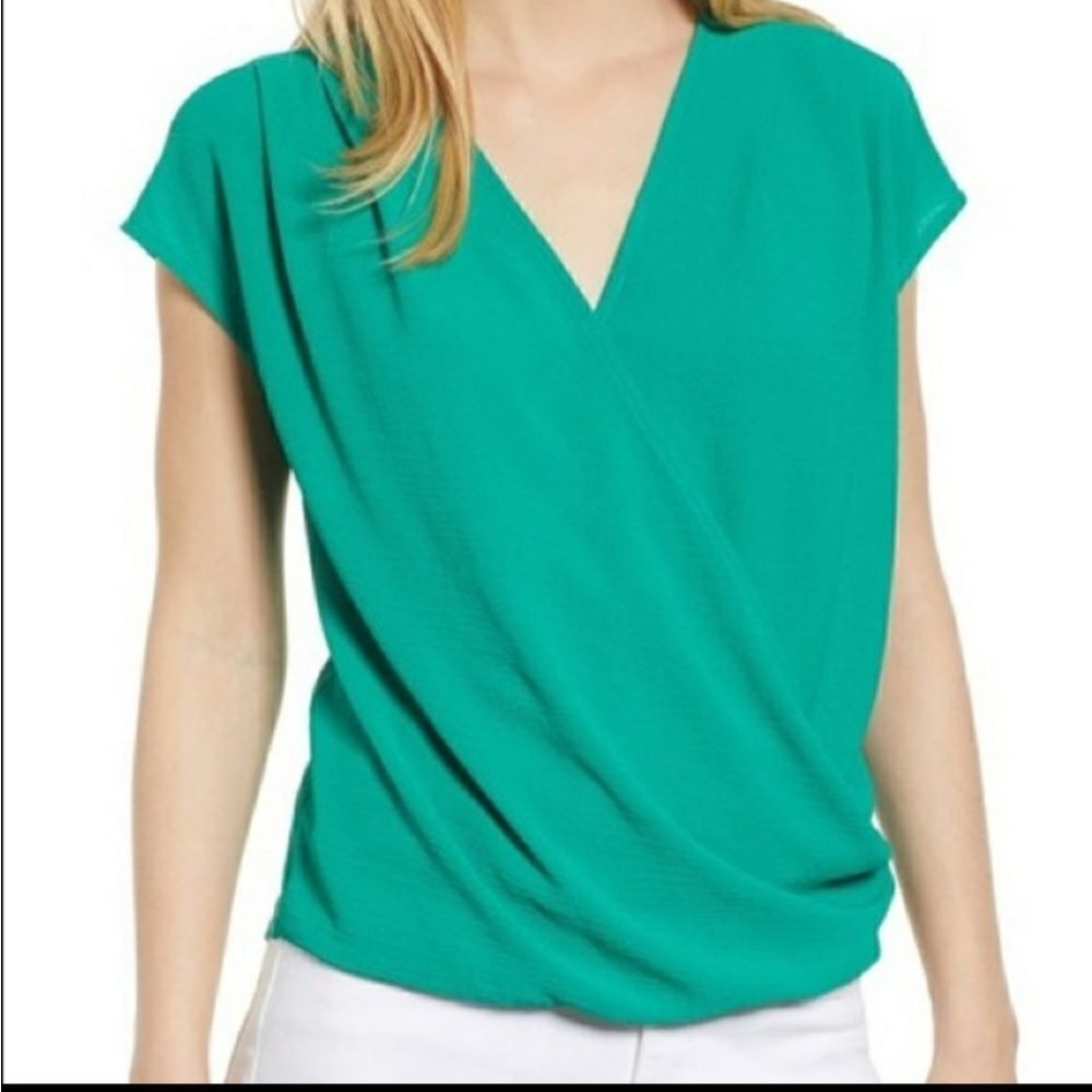 Gibson Draped Faux Wrap Top